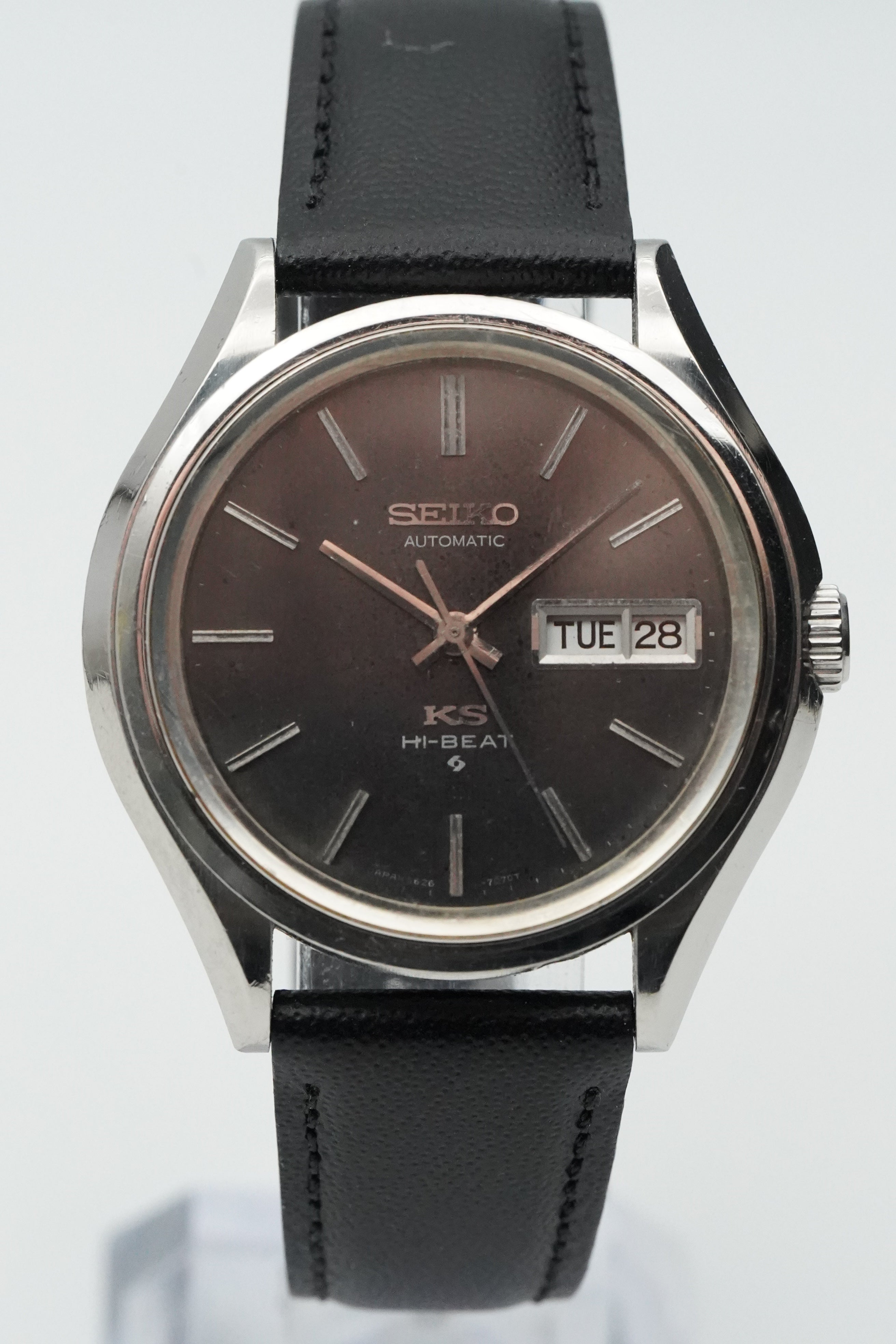 King Seiko 5626-7120 Hi-Beat – Black Dial – April 1972 – Original KS Crown