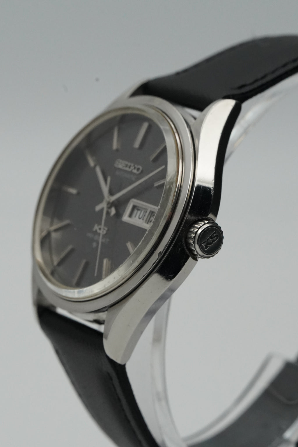 King Seiko 5626-7120 Hi-Beat – Black Dial – April 1972 – Original KS Crown
