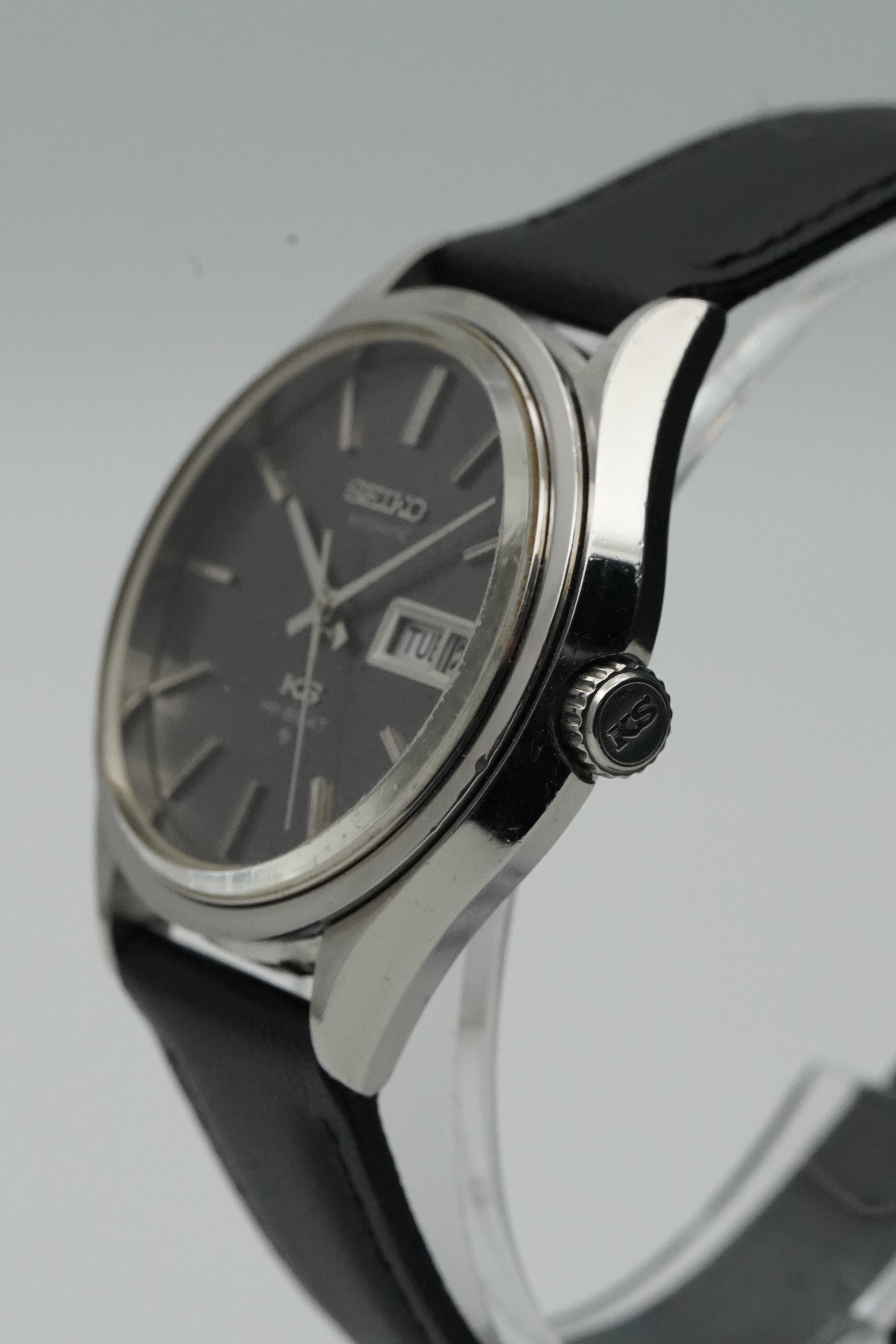 King Seiko 5626-7120 Hi-Beat – Black Dial – April 1972 – Original KS Crown