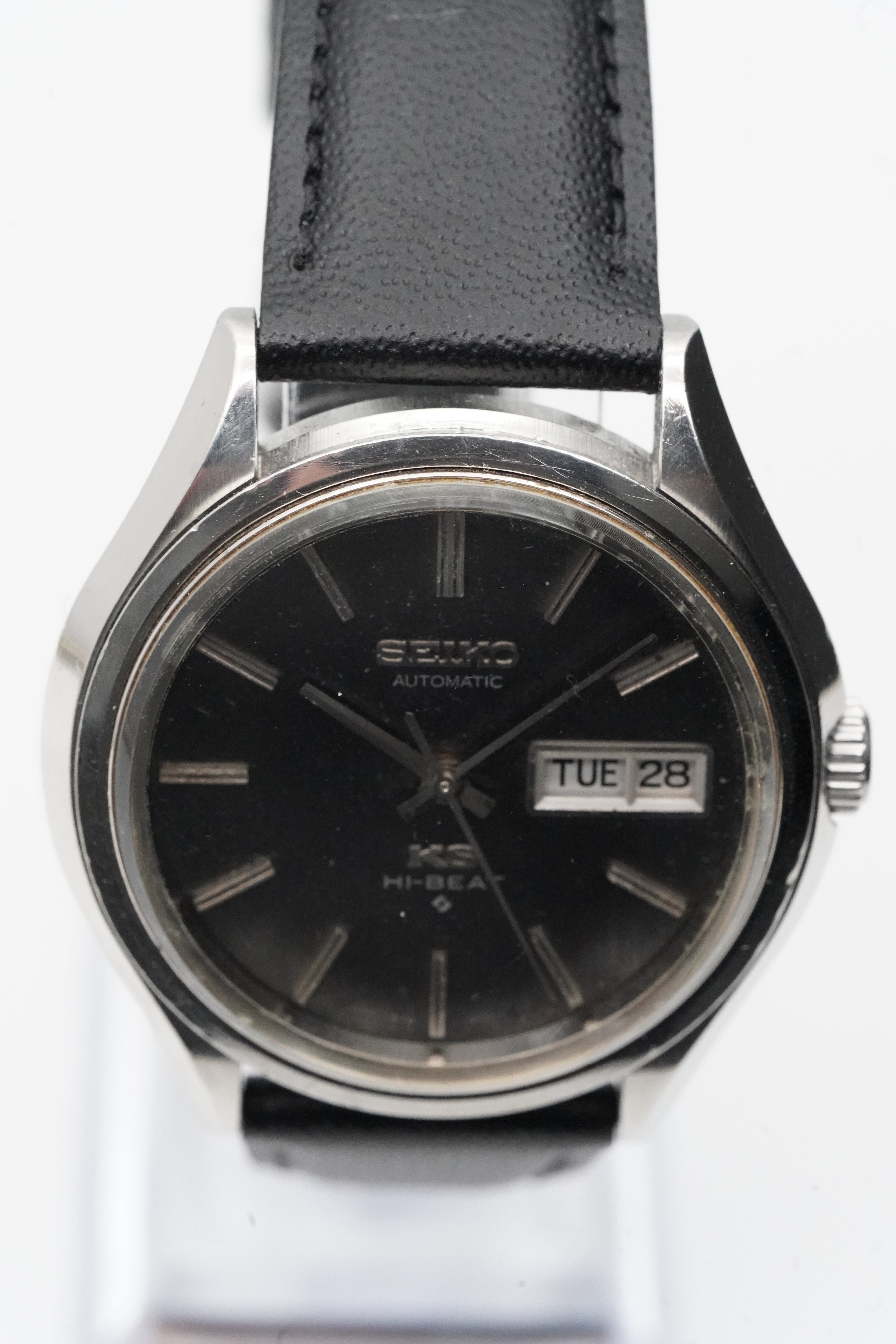 King Seiko 5626-7120 Hi-Beat – Black Dial – April 1972 – Original KS Crown