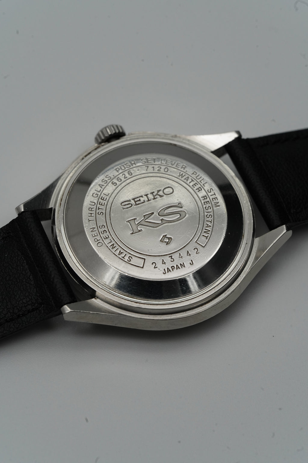 King Seiko 5626-7120 Hi-Beat – Black Dial – April 1972 – Original KS Crown