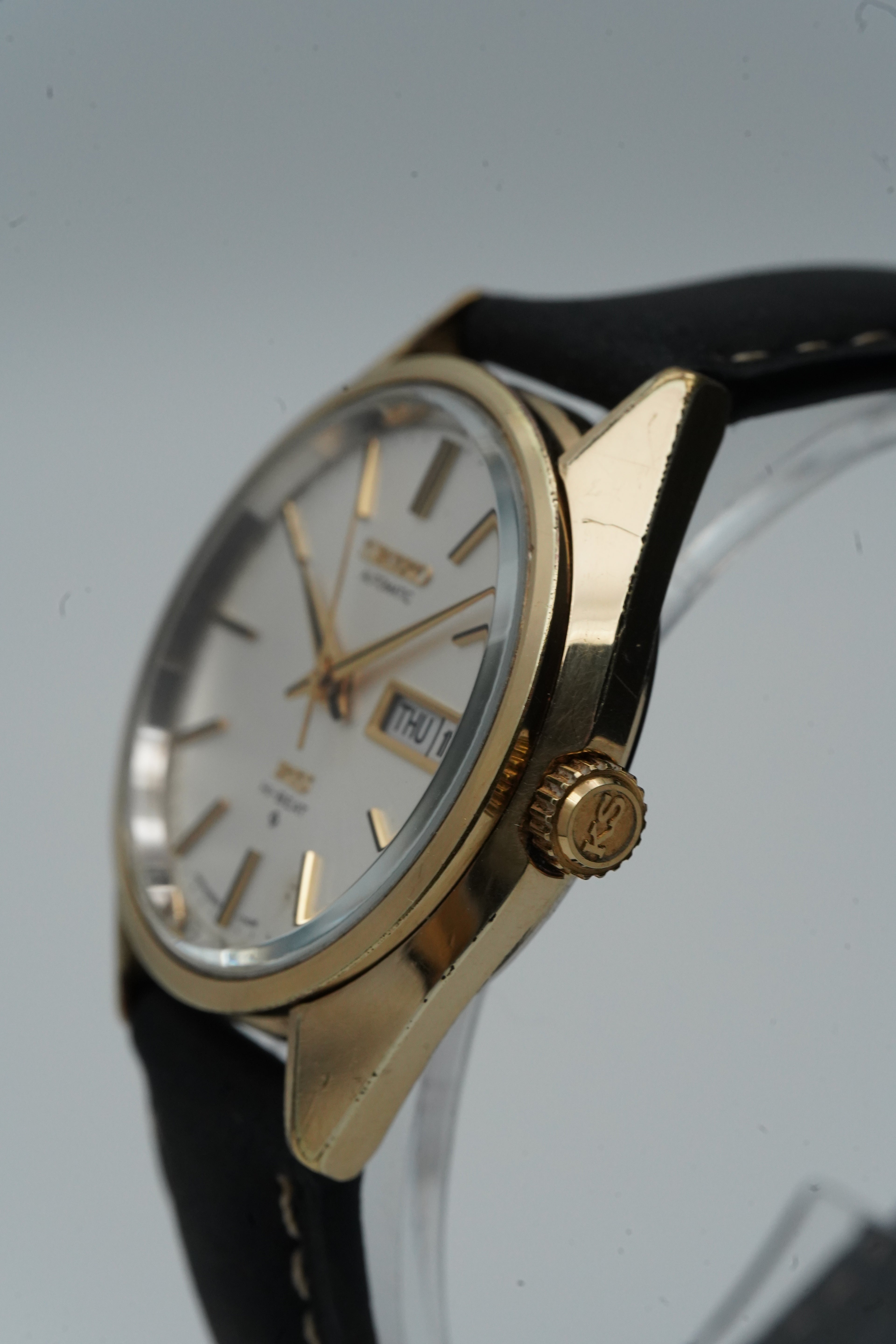 King Seiko 5626-7113 Hi-Beat – Sharp Case – Excellent Gold Plating – Honest Patina