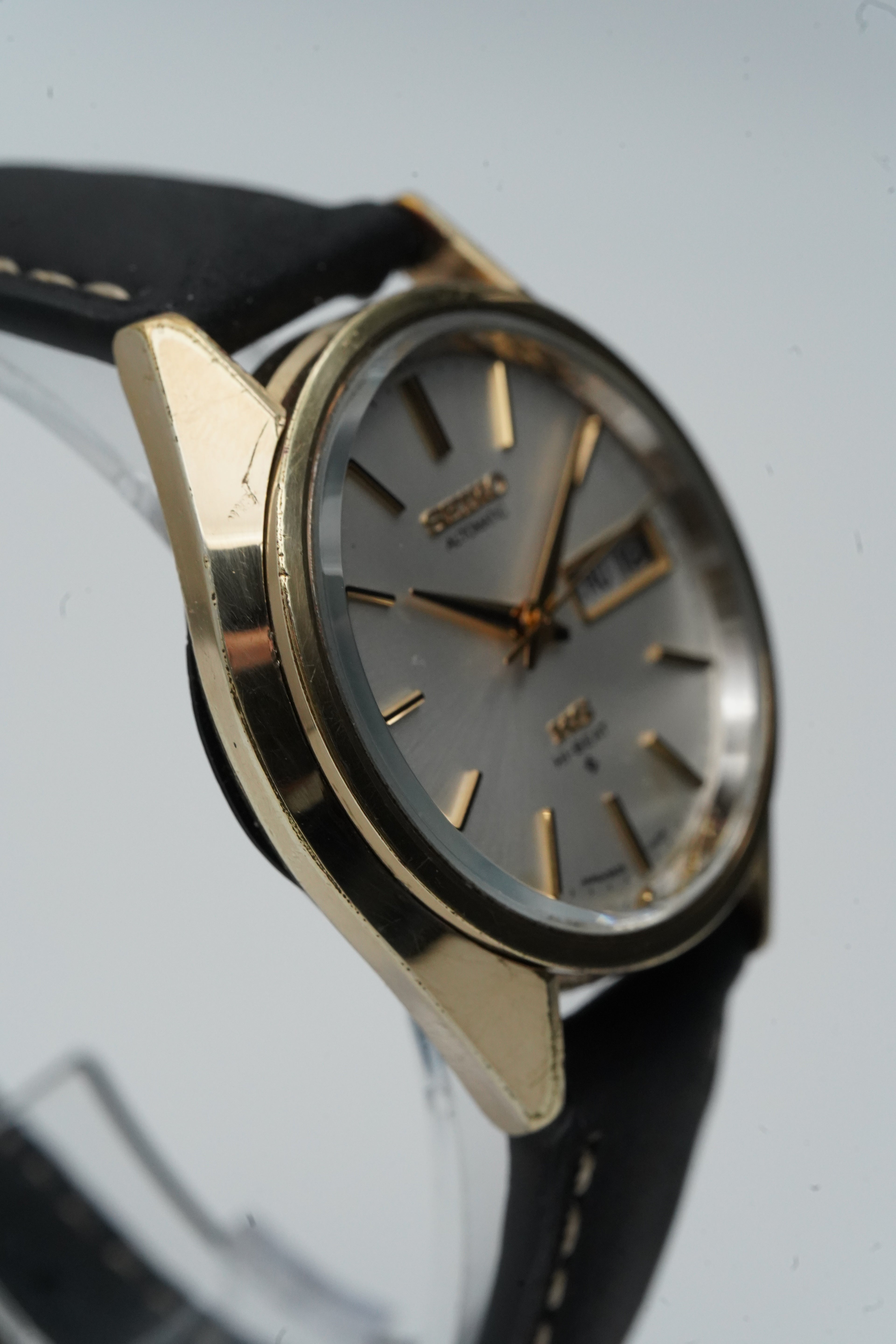 King Seiko 5626-7113 Hi-Beat – Sharp Case – Excellent Gold Plating – Honest Patina