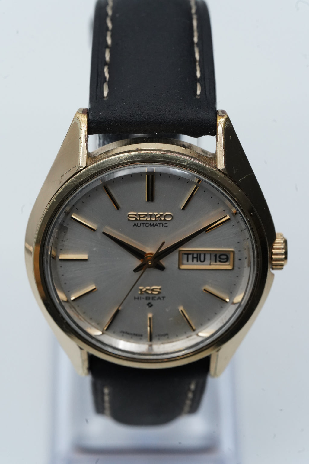 King Seiko 5626-7113 Hi-Beat – Sharp Case – Excellent Gold Plating – Honest Patina